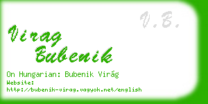 virag bubenik business card